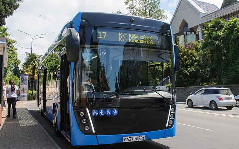 Электробус КАМАЗ-6282 протестируют на улицах Сочи