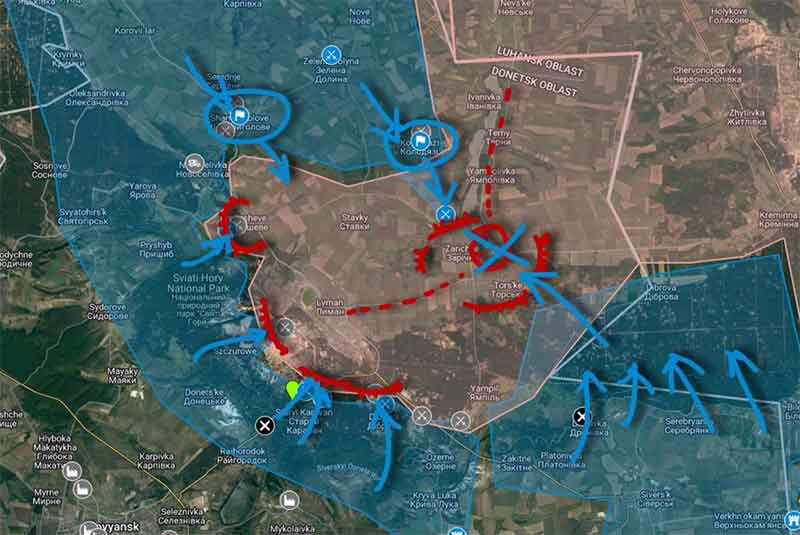 В районе Красного Лимана ВСУ сосредоточили от 12 до 20 тысяч боевиков