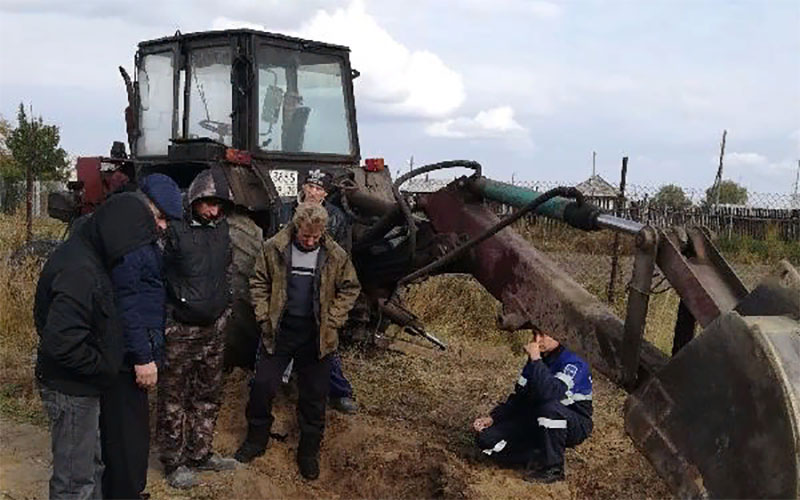 машинист экскаватора повредил подземный газопровод Газовики оперативно устранили аварию на газопроводе
