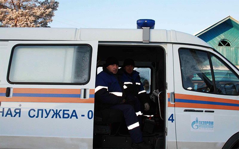 Специалисты «Газпром газораспределение Челябинск» Газовики устраняют аварию в поселке Джабык
