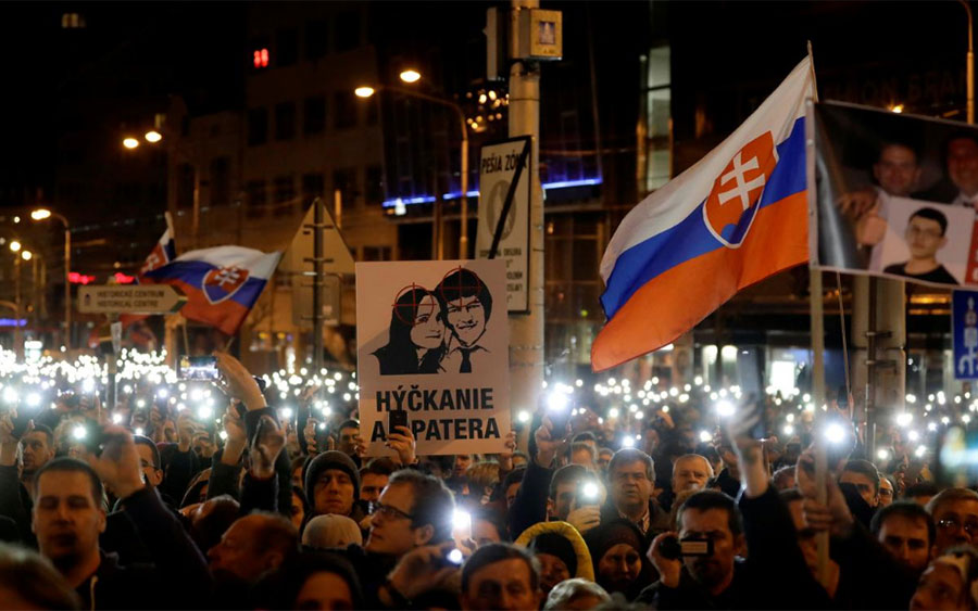 Протесты в Словакии В Словакии ожидается приговор по делу об убийстве журналиста