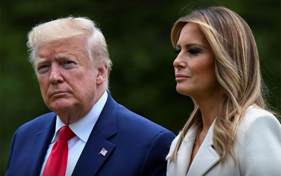 Дональд Трамп и его жена Мелания Болезнь Трампа ставит под вопрос его шансы на Белый дом